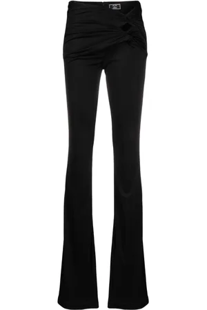VERSACE X Dua Lipa knotted flared trousers