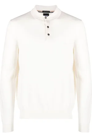 HUGO BOSS Logo-embroidered virgin wool polo shirt