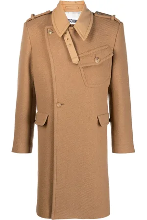 Moschino Panelled wool-blend single-breasted coat