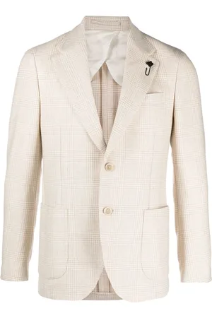 LARDINI Prince-of-wales-check wool blazer