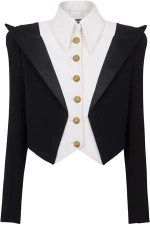 Balmain 6-Button Spencer cropped jacket
