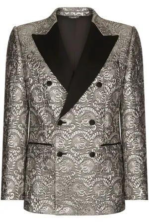 Dolce & Gabbana Satin-lapel jacquard tuxedo jacket