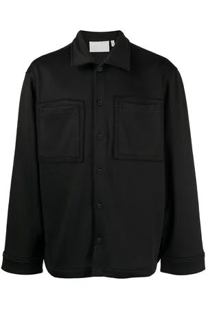 Off-Duty Tiller mesh-design shirt