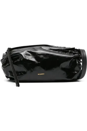 Jil Sander Small logo-foil-print leather bag