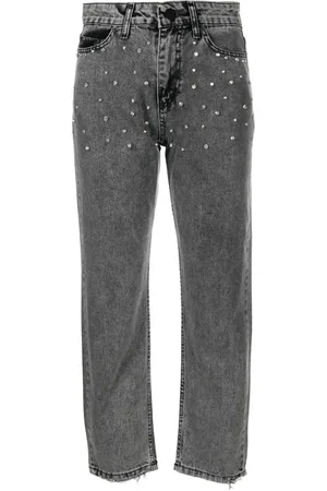 Ana Radu Crystal-embellished cropped jeans