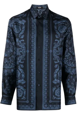 VERSACE Barroco-print silk shirt