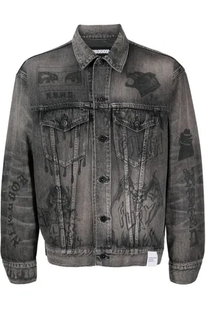 NEIGHBORHOOD Type-3 graphic-print denim jacket