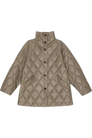 Ganni High-shine finish quilted jacket