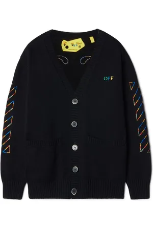 OFF-WHITE Arrow-embroidered cotton cardigan