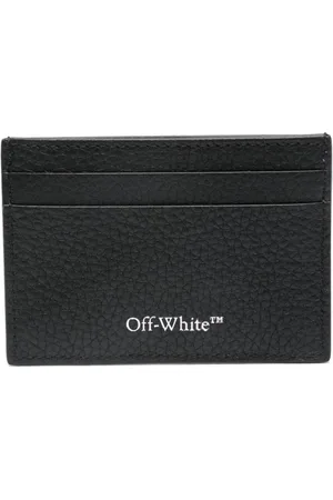 OFF-WHITE Diag-stripe leather cardholder