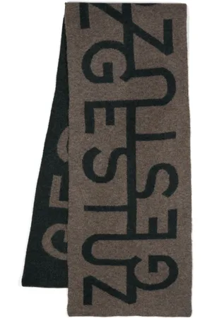 Gestuz AlpgaGZ logo-intarsia scarf