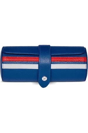 Rapport London Greenwich leather 3-watch roll