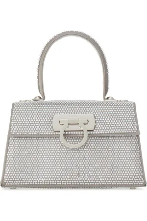Salvatore Ferragamo Iconic crystal-embellished tote bag