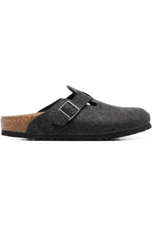 Birkenstock Boston buckled wool slippers