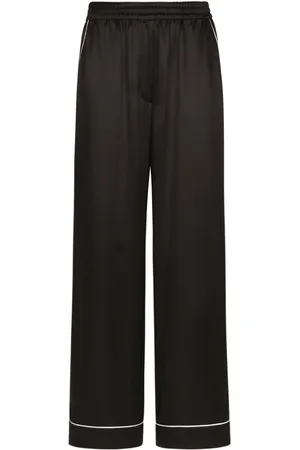 Dolce & Gabbana Elasticated-waist silk palazzo trousers