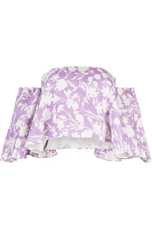 Bambah Arielle off-shoulder cropped top