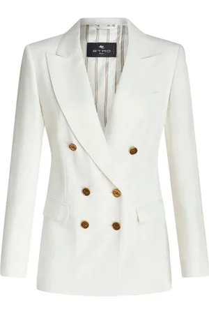 Etro Slub-texture double-breasted blazer