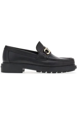 Salvatore Ferragamo Gancini-plaque leather loafers