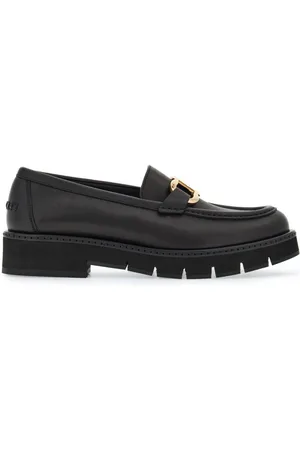 Salvatore Ferragamo Gancini-plaque leather loafers