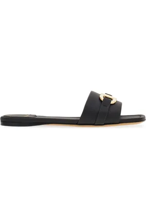 Salvatore Ferragamo Gancini-plaque leather slides
