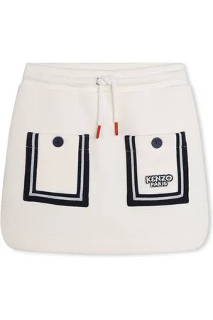 Kenzo Logo-appliqu?? cotton miniskirt