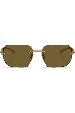 Prada Logo-engraved frameless sunglasses