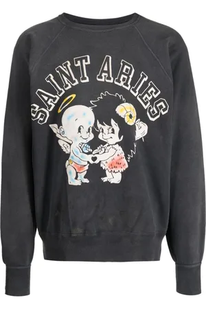 SAINT MXXXXXX Logo-print cotton sweatshirt