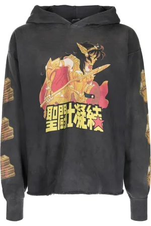 SAINT MXXXXXX Graphic-print cotton hoodie