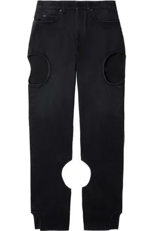 OFF-WHITE Meteor cut-out straight-leg jeans