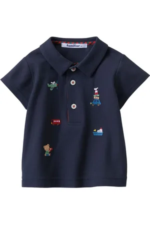 Familiar Motif-embroidered cotton polo shirt