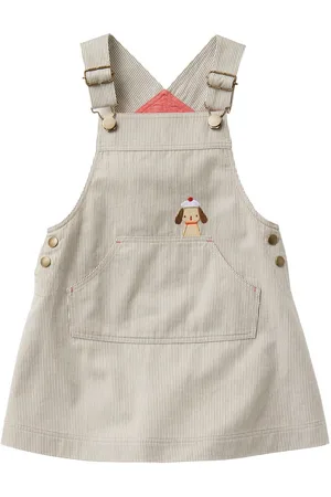 Familiar Striped pinafore miniskirt