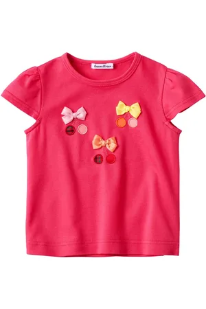 Familiar Bow-appliqu?? cotton T-shirt