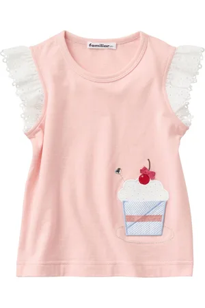 Familiar Cupcake-patch cotton T-shirt