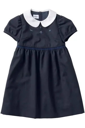 Familiar Motif-embroidered wool midi dress