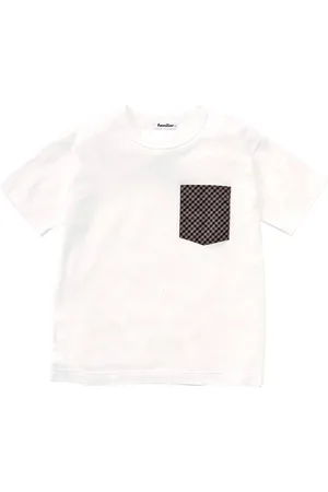 Familiar Gingham-check cotton T-shirt