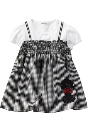 Familiar Layered gingham-check T-shirt