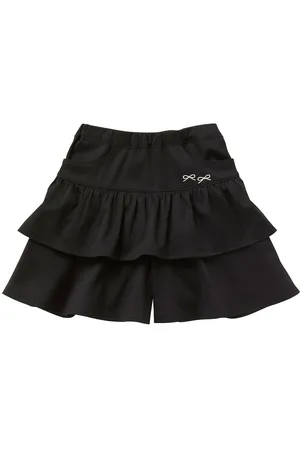 Familiar Ruffled cotton shorts