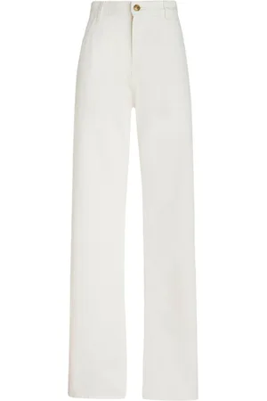 Etro Pegaso-embroidered wide-leg jeans