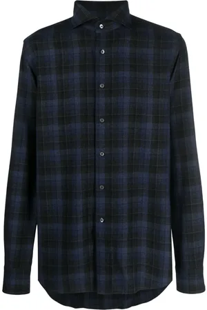 Xacus Check-pattern long-sleeve shirt