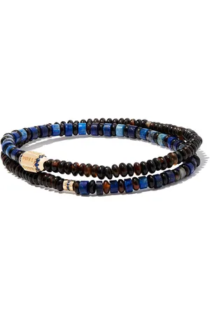LUIS MORAIS 14kt yellow Good Vibes beaded wrap around bracelet