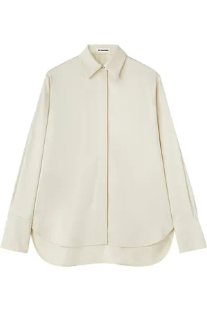 Jil Sander Pointed-collar satin shirt