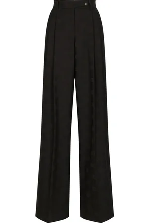 Dolce & Gabbana Logo-jacquard wool palazzo pants