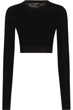 Dolce & Gabbana Monogram open-knit crop top