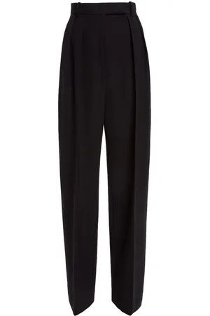 Khaite Cessie pleated high-waisted trousers