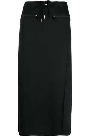 Courrèges Logo-patch track midi skirt