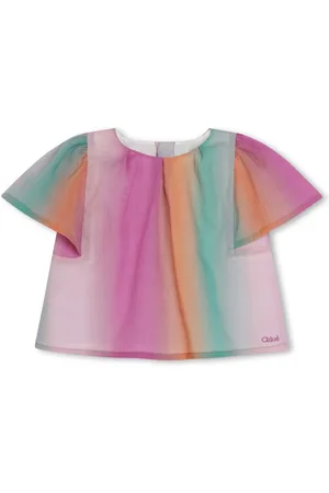 Chloé Gradient-effect cotton blouse
