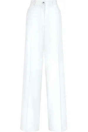 Dolce & Gabbana High-waisted cotton-blend pallazo pants