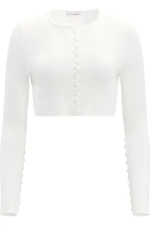 Altuzarra Haruni scallop-edge knitted top