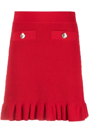 Pinko Ruffle-hem knitted miniskirt