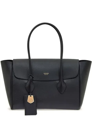 Salvatore Ferragamo Logo-plaque leather tote bag